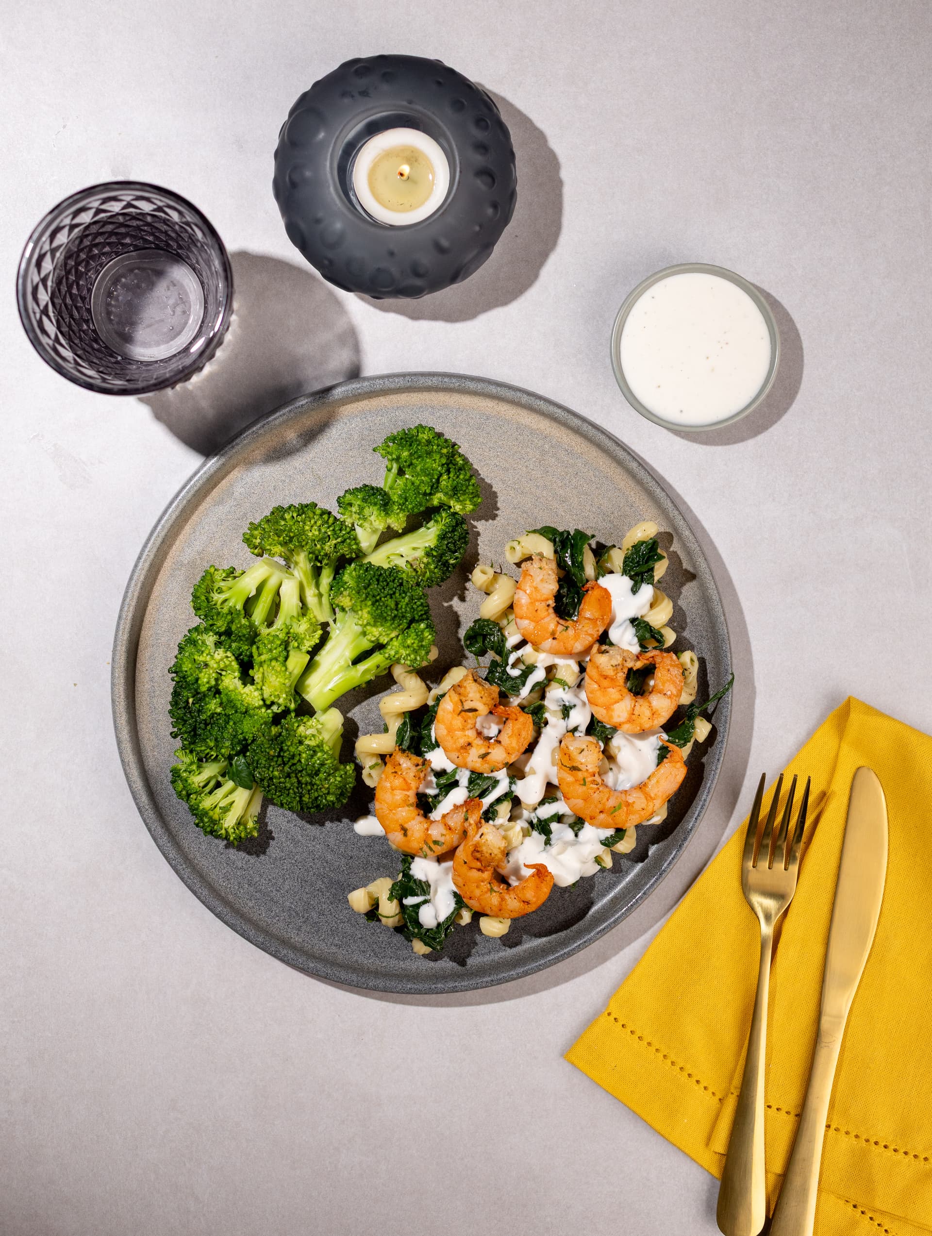 Creamy Dill Shrimp Cavatappi	